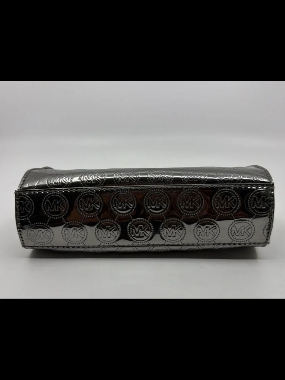 Limited Edition Michael Kors Cosmetic Metalli Monogram Logo Makeup Cosmetic Bag